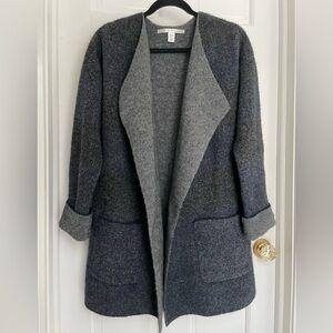 Max Studio Charcoal Yak hair and Wool Cardigan or coat